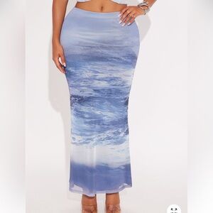 Lost at Sea Mesh Maxi Skirt